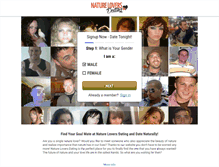Tablet Screenshot of natureloversdating.com